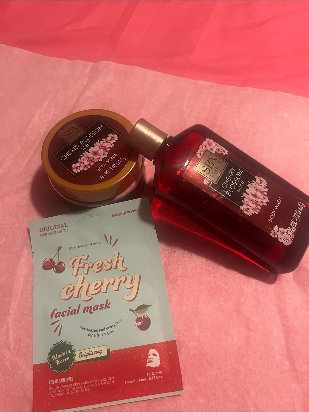 therapy Cherry Blossom Body Wash & Scrub - Pink